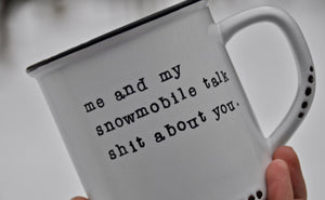 snowmobile sled gift mug