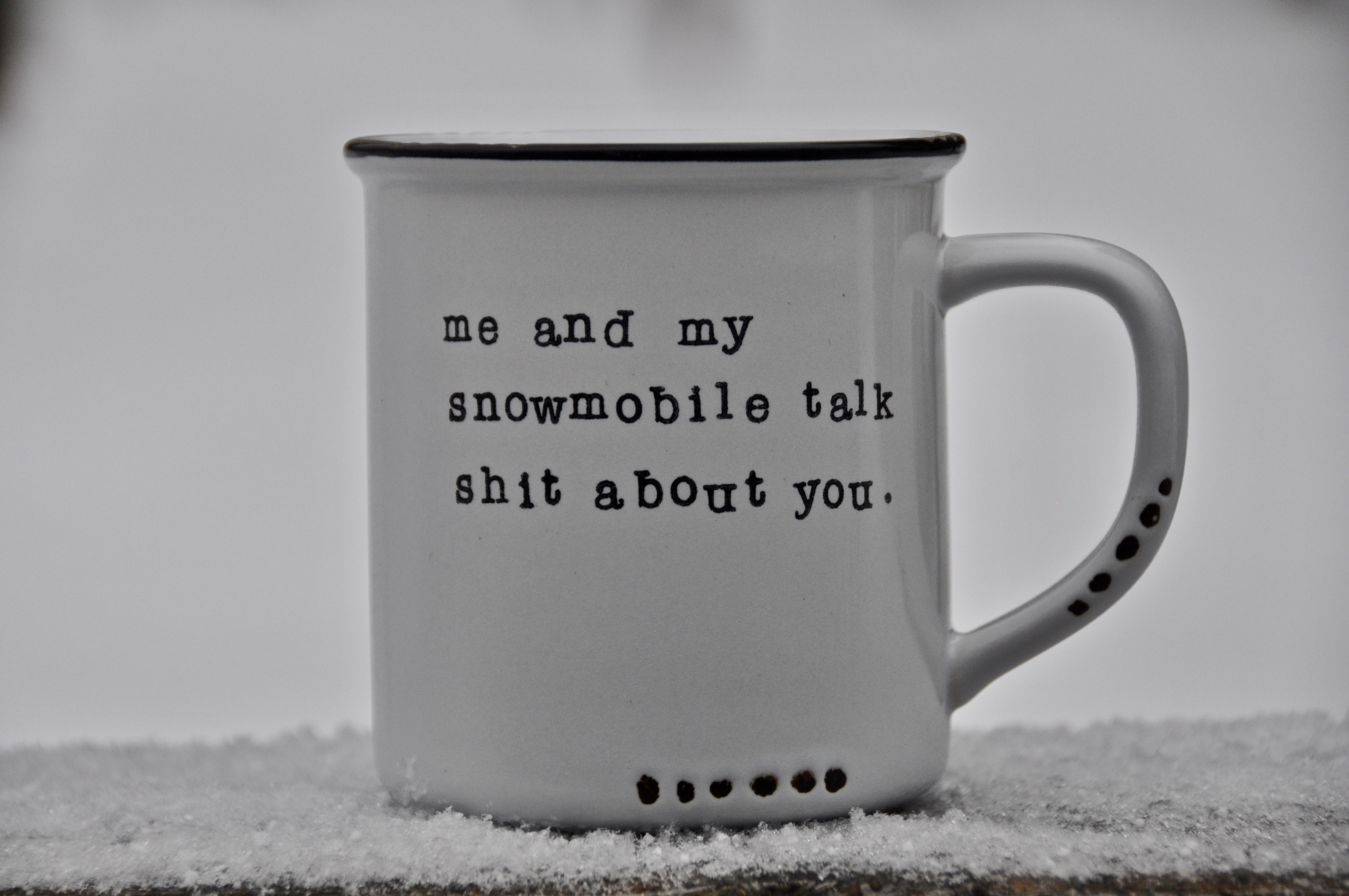 snowmobile sled gift mug