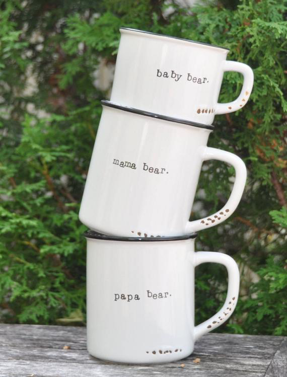 Mama Bear Mug, Papa Bear Mug, Mama and Papa Bear Custom Mug. New Parent,  Baby Shower Gift, Present for Expecting Parents. 